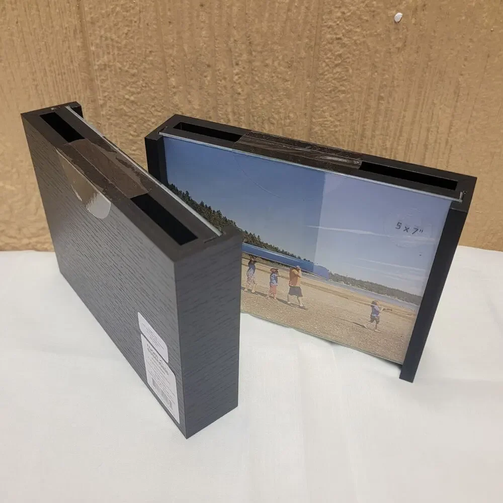 2pc Room Essentials Photo Frame C Shape Horizontal Black 5x7